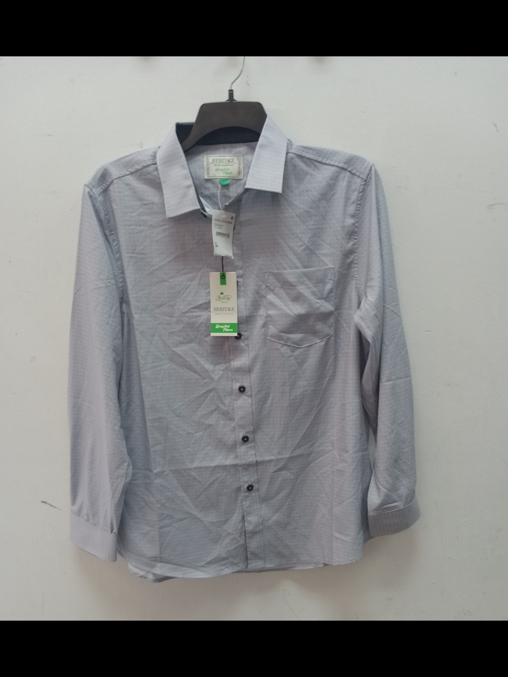 Heritage Men's Light Gray Button-Up Shirt